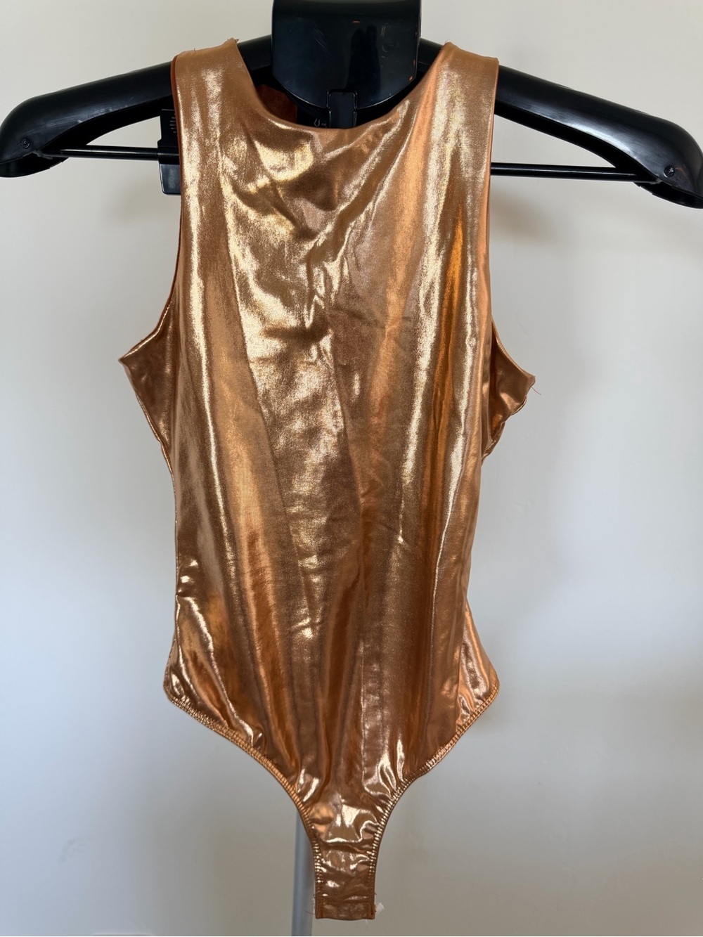 Metallic Copper Sleeveless Women’s Bodysuit